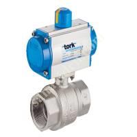 TORK PAV 901.50 SR 2/2 YOLLU TEK ETKİLİ PNÖMATİK AKTÜATÖRLÜ DİŞLİ KÜRESEL VANA (, Aktüatörlü Vanalar