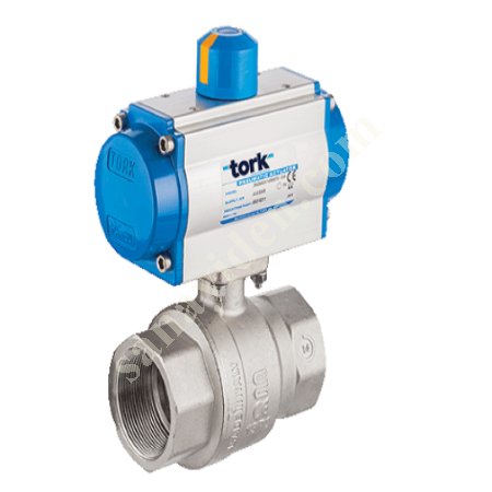 TORK PAV 901.20 SR 2/2 YOLLU TEK ETKİLİ PNÖMATİK AKTÜATÖRLÜ DİŞLİ KÜRESEL VANA (, Aktüatörlü Vanalar