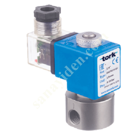 PASLANMAZ SOLENOİD VALF(2/2 YOLLU) (ÇAP:3/8''-BAR:0-5), Vanalar / Valfler