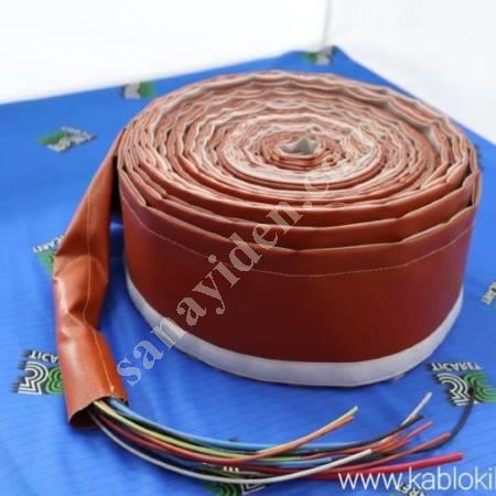 GLASS FIBER SILICONE VELVET/ZIPED CABLE COVER,