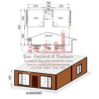 42 M² 2+1 EXTERIOR WOOD PATTERNED BETOPAN, BETOPAN HOUSING, Building Construction