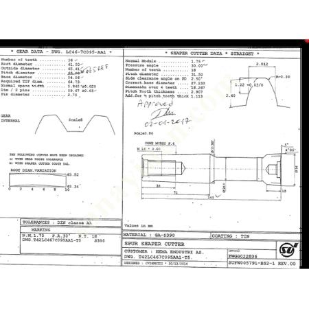 MORS-4 ŞAFTLI FELLOW ÇAKISI M:1.75 PA:30° - Q34X15X145 (SHANK TYPE SHAPER), Hırdavat Ve Nalbur