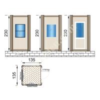 135X135 PANEL KABİN - GÜVENLİK KABİNİ - ÜRETİCİ FİRMADAN, Modüler Kabinler