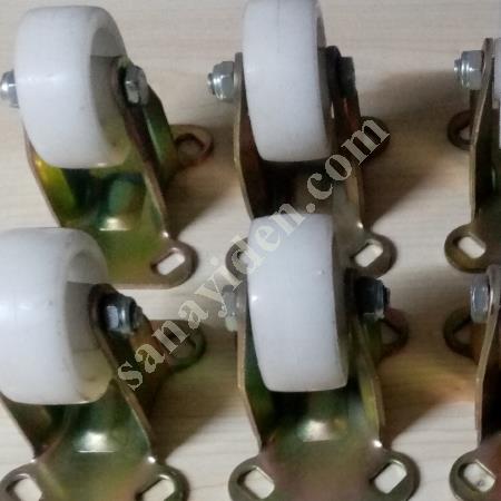 SATILIK MAŞALI 55 LİK SABİT YÖN POLYEMİD YER ARABASI TEKERLEĞİ, Metal