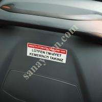 OTOMATİK FREN, EMNİYET KEMERİ TAKIN ETİKETİ, Machine
