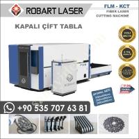 FİBER LAZER METAL KESİM  DEĞİŞEN TABLA KAPALI KABİN  ROBART LAZER, Lazer Kesim Makinası