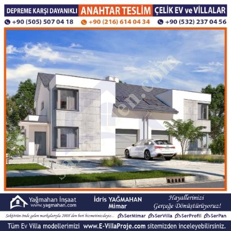 SERVİLLA ÇELİK EV VİLLA SİSTEMLERİ PROJE SUNUMU WRR1111 MODELİ, Yapı İnşaat