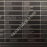 400 TON  AVRUPA STANDARTLARINDA  KULLANICIDAN SATIŞA ÇIKMIŞTIR  0536 709 41 57, Makina