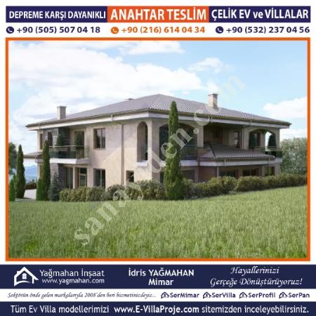 İMARLI ARSANIZA - 120 AY TAKSİTLE ANAHTAR TESLİM VİLLA, Çelik Konstrüksiyon