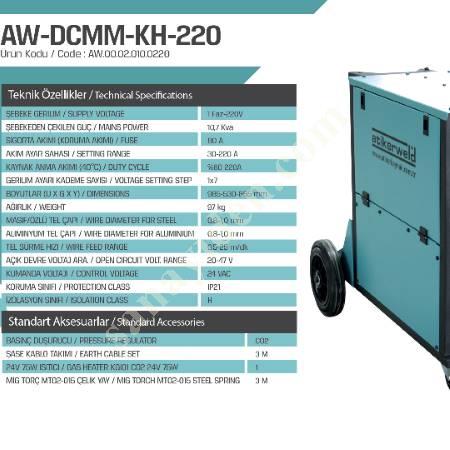 220 AMP MIG MAG GAZ ALTI KAYNAK MAKİNESİ, Makina