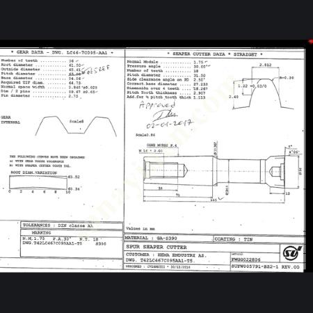 MORS-4 ŞAFTLI FELLOW ÇAKISI M:1.75 PA:30° - Q34X15X145 (SHANK TYPE SHAPER), Hırdavat Ve Nalbur