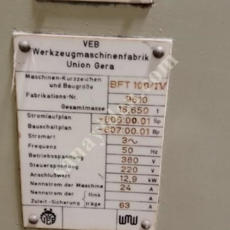 UMU BFT 100 KULLANICIDAN SATIŞA ÇIKMIŞTIR, Makina