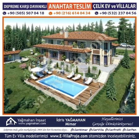 120 AY TAKSİTLE ANAHTAR TESLİM LÜKS ÇELİK VİLLALAR, Yapı İnşaat