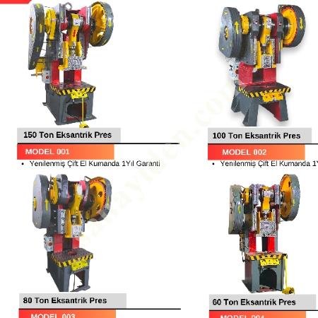 OLGUN PRES``DEN  200 VE 5 TON ARASI YENİLENMİŞ EKSANTRİK PRES, Makina