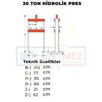 30 TON HYDRAULIC PRESS, Workshop Type Press