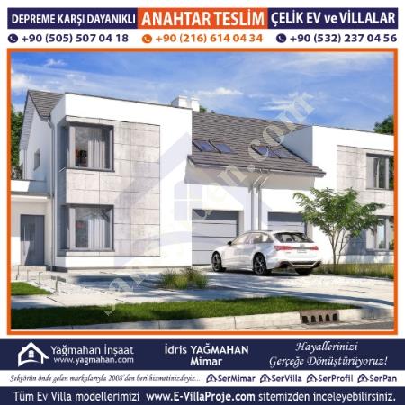 SERVİLLA ÇELİK EV VİLLA SİSTEMLERİ PROJE SUNUMU WRR1111 MODELİ, Yapı İnşaat