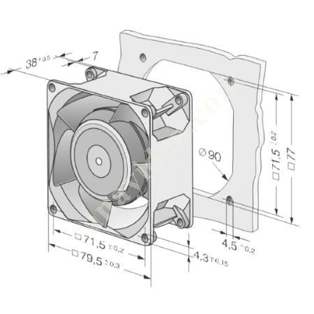 KOMPAKT EKSENEL FAN 8550A, Baca- Fan - Havalandırma Sistemleri Ve Filtreler