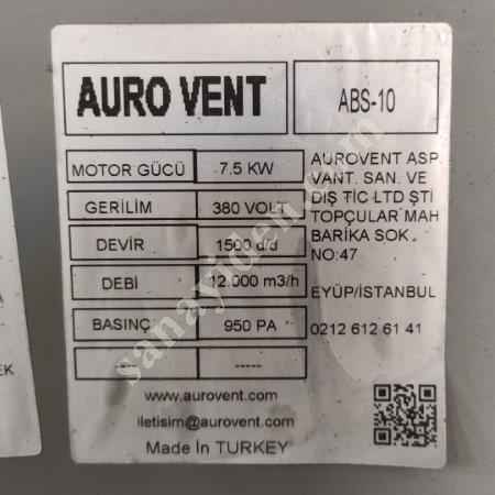 SALYANGOZ FAN - 7.5 KW GAMAK MOTORLU 12.000 M3/H 15 ADET STOKLU ÜRÜN, Elektrik Motorları