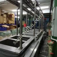 FULL INOX 316 ULTRASONİK YIKAMA HATTI | 6×400 L | KASKAD + BUBBLİNG | RO | KONVEYÖR, Makina