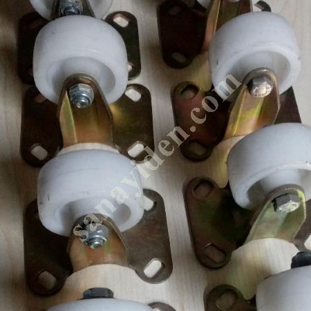 SATILIK MAŞALI 55 LİK SABİT YÖN POLYEMİD YER ARABASI TEKERLEĞİ, Metal