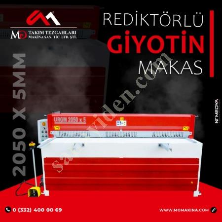 LRGM 2050 X 5MM REDİKTÖRLÜ GİYOTİN MAKAS LİNDA MACHİNE, Giyotin Makas