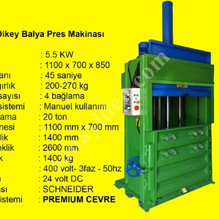 DİKEY BALYA PRES MAKİNASI PREDP 10 - NAYLON VE KARTON ATIKLAR, Karton Bardak Makinası Fiyatları ve Modelleri (2. El ve Sıfır Ürün İlanları)