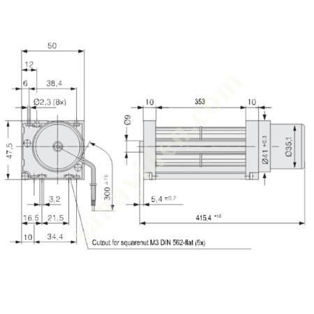 TANGENT BLOWER QG030-353 / 12, Chimney-Fan-Ventilation Systems Filters