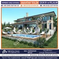 120 AY TAKSİTLE ANAHTAR TESLİM LÜKS ÇELİK VİLLALAR,