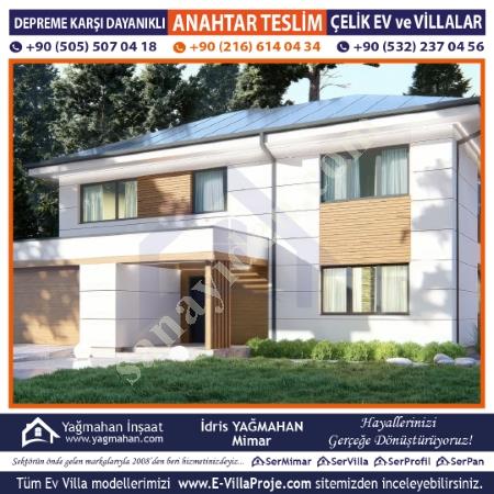 SERVİLLA ÇELİK EV VİLLA SİSTEMLERİ PROJE SUNUMU - WCB 1480 MODELİ, Yapı İnşaat