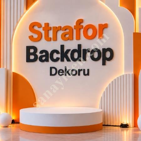 STRAFOR BACKDROP DEKORU 3D SAHNE FON TASARIMI, Yapı İnşaat