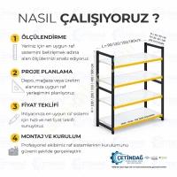 DEPO RAF SISTEMLERI DEPOLAMA RAFI STOK RAFI MALZEME RAFI ÇELIK RAF, Warehouse / Shelving Systems