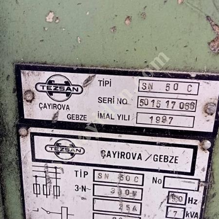 ORJİNAL TOS 1997 MODEL TEZSAN SN 50 500X1500  STOKTAN HEMEN TESLİMDİR, Makina