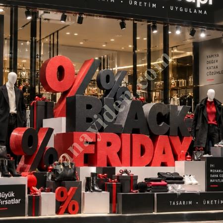 KÖPÜK BLACK FRİDAY VİTRİN DEKORU ÖZEL TASARIM, Yapı İnşaat