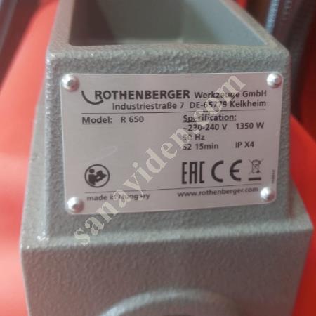 ROTHENBERGER R650 PROFESYONEL TIKANIKLIK AÇMA MAKİNESİ, Makina