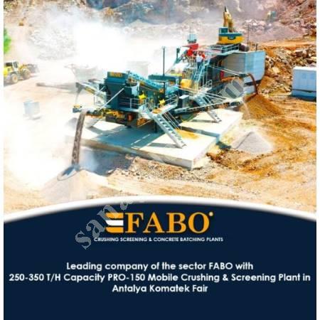 FABO PRO-150 WOBBLER BESLEYİCİLİ MOBİL TAŞ KIRMA ELEME TESİSİ, Maden Makinaları