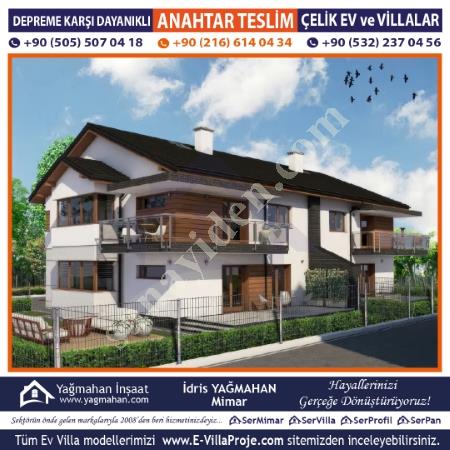 SERVİLLA ÇELİK EV VİLLA SİSTEMLERİ PROJE SUNUMU, SKA1099 MODELİ, Yapı İnşaat