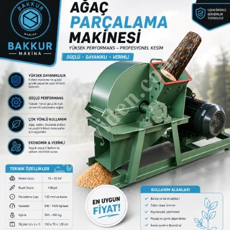 TALAŞ MAKİNE 15-30 KW BIÇAK 4-10 SAATTE VERİMİ 500 _3000, Makina