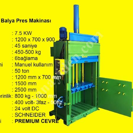 DİKEY BALYA PRES MAKİNASI PREDP 50 - KARTON VE PLASTİK ATIKLAR, Makina