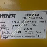 NETLİFT 2500 KG TRANSPALET, Manuel Transpalet