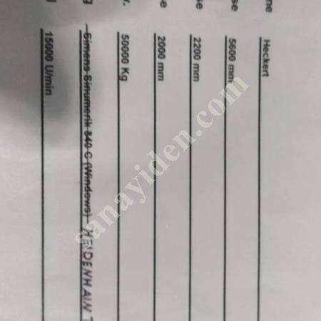 IMMEDIATE DELIVERY FROM TURKEY – CNC PORTAL 5 AXIS, Machine