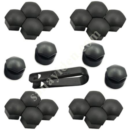 VOLKSPAR SEAT LEON WHEEL BOLT CAP SET (CODED BLACK) BETWEEN, Spare Parts And Accessories Auto Industry