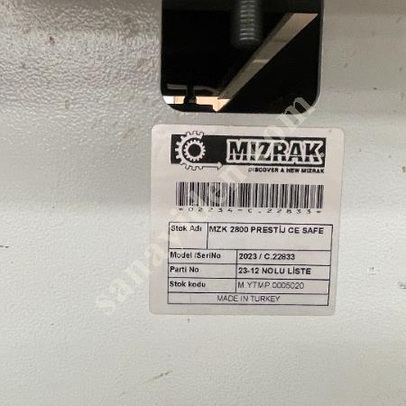 MİZRAK M2K 2800 PRESTU CE SAFE #1  FORMAT DAİRE TESTERE, Makina