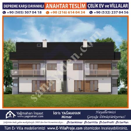 SERVİLLA ÇELİK EV VİLLA SİSTEMLERİ PROJE SUNUMU, SKA1099 MODELİ, Yapı İnşaat