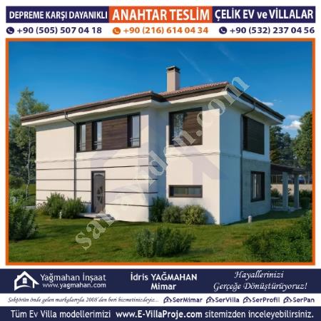 SERVİLLA ÇELİK EV VİLLA SİSTEMLERİ PROJE SUNUMU - 635 MODELİ, Yapı İnşaat