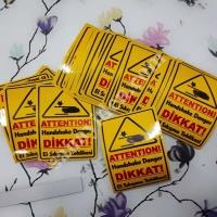 SIKIŞMA TEHLİKESİ,EL SIKIŞMA TEHLİKESİ ETİKETİ MAKİNA ETİKETİ BASKISI , Makina