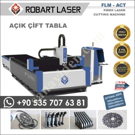 FİBER LAZER METAL KESİM  DEĞİŞEN TABLA KAPALI KABİN  ROBART LAZER, Lazer Kesim Makinası