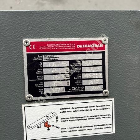 DALGAKIRAN VİDALI KOMPRESÖR 2.EL 2021 MODEL, Vidalı Kompresör