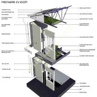 82 M2 TEK KATLI PREFABRIK EV, Container House Prices With Roof - Prefabricated Buildings - Container