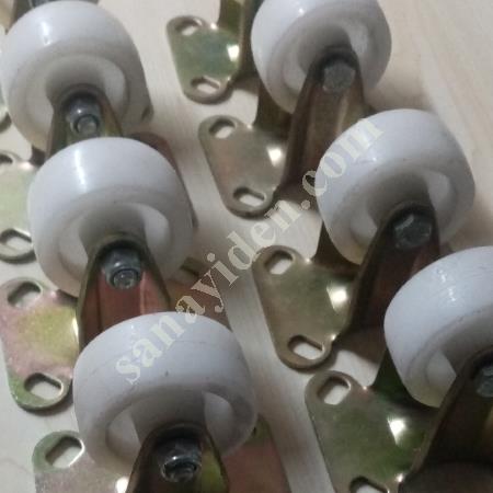 SATILIK MAŞALI 55 LİK SABİT YÖN POLYEMİD YER ARABASI TEKERLEĞİ, Metal