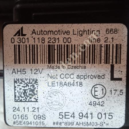 SKODA OCTAVİA FULL LED SOL ÖN FAR 2021-2023 MODEL, Oto & Y. Parça